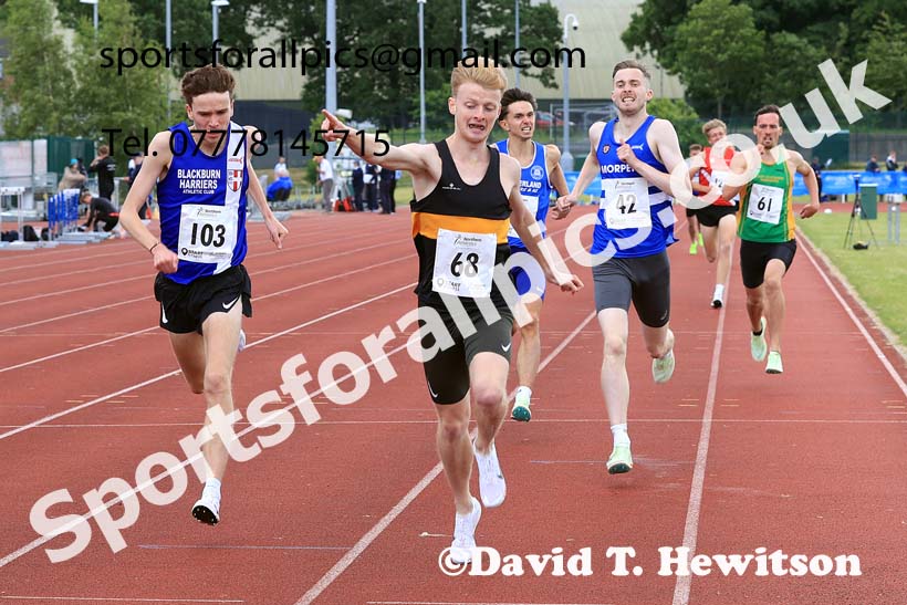 Senior Mens 1500 metres, 2024 Northern Senior and Under-20s Track and Field Champs, Middlesbrough.  Photo: David T. Hewitson/Sports for All Pics